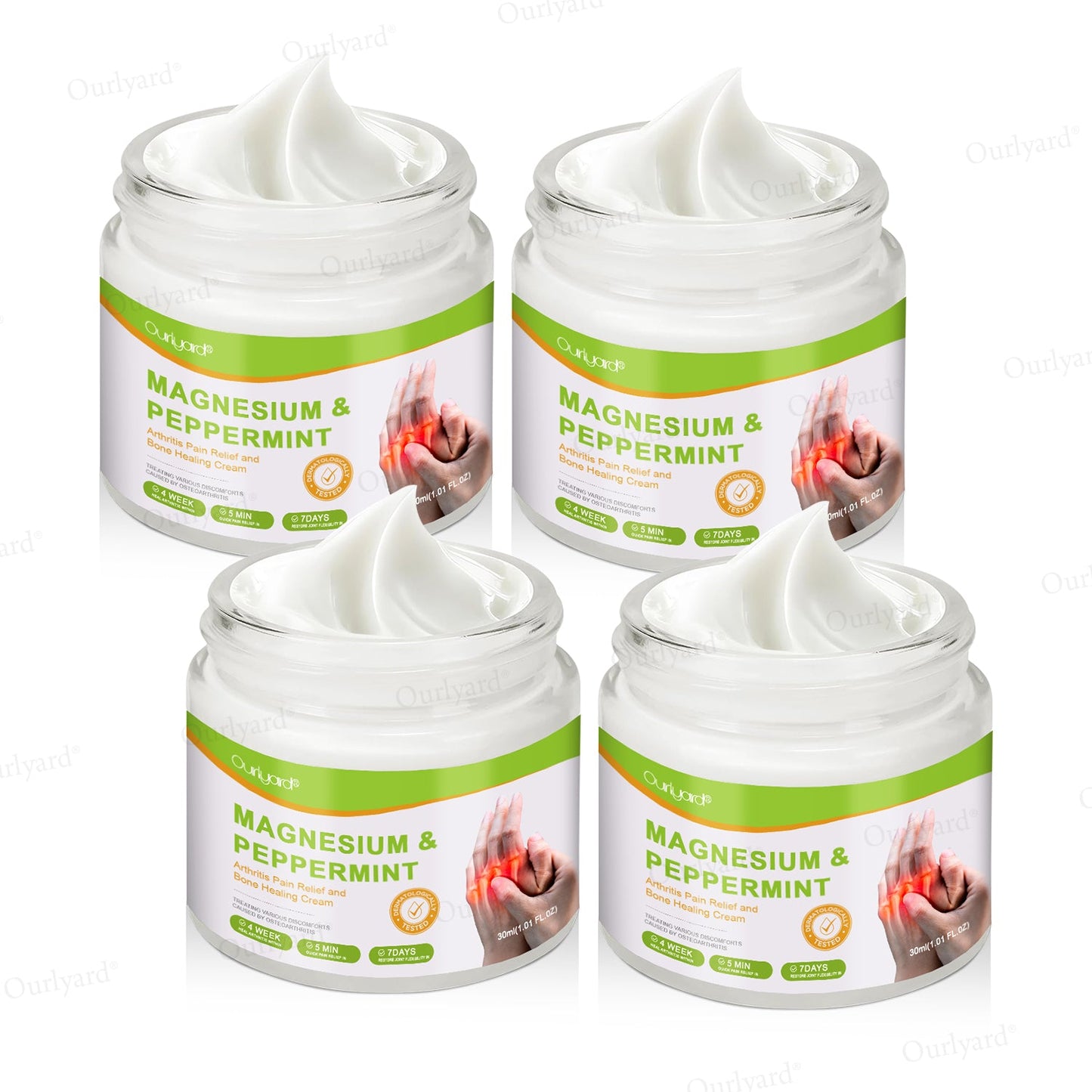 👨‍⚕️☘️Made and Shipped from the USA✅Ourlyard® Magnesium & Peppermint Arthritis Pain Relief and Bone Healing Cream(✅Quick and lasting solution to arthritis, rheumatism, muscle spasms, sports injuries) 🔥LAST DAY 70% OFF
